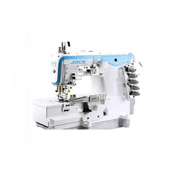 Máquina Recubridora de 3 agujas, base plana con 4 equipos costura