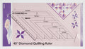 Regla rombos 45º para quilting y patchwork hasta 11,5 cm.