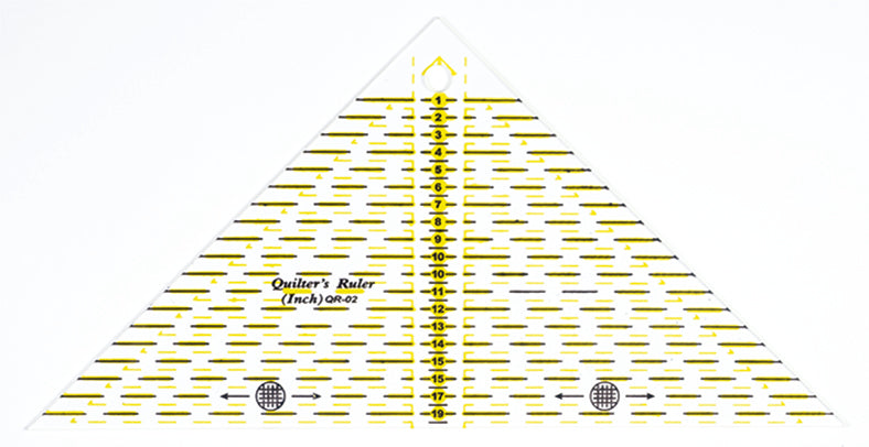 Regla con  forma triangular