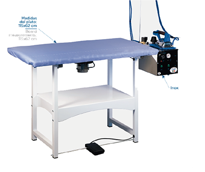 Mesa de planchar rectangular con caldera FUTURA RC 5