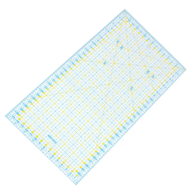 Regla rectangular  de 32 x 16 cm para  cortar piezas de tela  para patchwork.