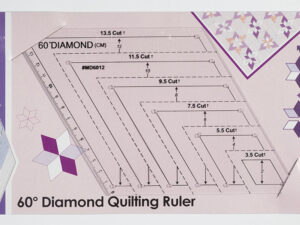 Regla rombos 60º para quilting y patchwork  hasta 13,5 cm.