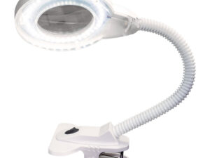 Lupa 2 aumentos,  eléctrica, plegable  con 41 LEDs y pinza.