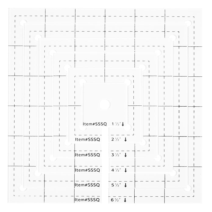 Set de 6 reglas cuadradas para quilting. Se pueden separar las reglas.