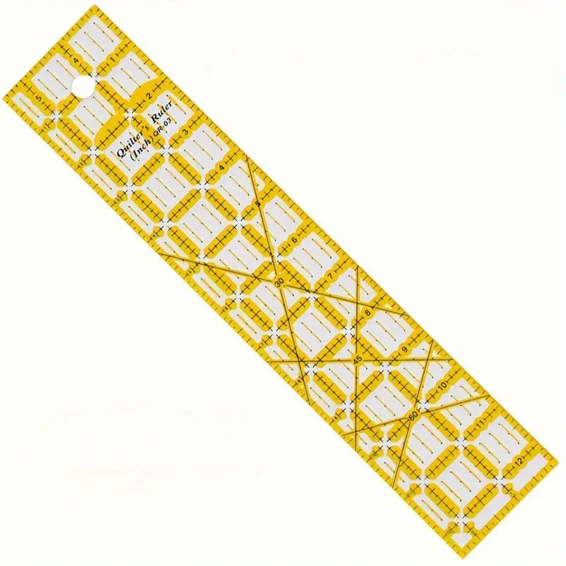 Regla rectangular de 12,5 x 2,5 pulgadas para cortar piezas de tela para patchwork
