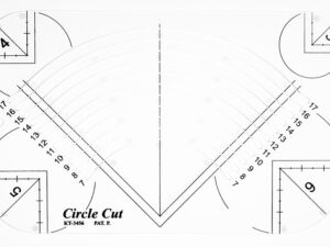 Regla para marcar y cortar 1/4 de círculos  sobre cualquier superficie. Diámetro de 7 a 17 cm.