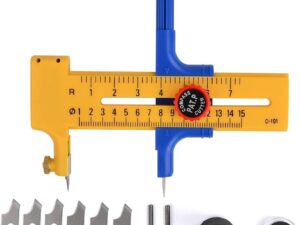 Compás para corte  circular que corta  diámetros de 1 a 15 cm.
