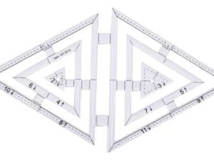 Regla triángulos dobles para quilting y patchwork.