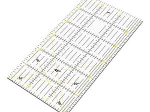 Regla rectangular  de 30 x 15 cm para  cortar piezas de tela  para patchwork.