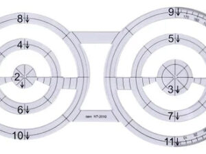 Regla círculos dobles para quilting y patchwork.