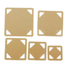 Kit que incluye 5 plantillas transparentes  cuadradas de para  cortar con un margen de costura de 1/4
