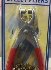 Pinza para colocar botones y remaches metálicos.